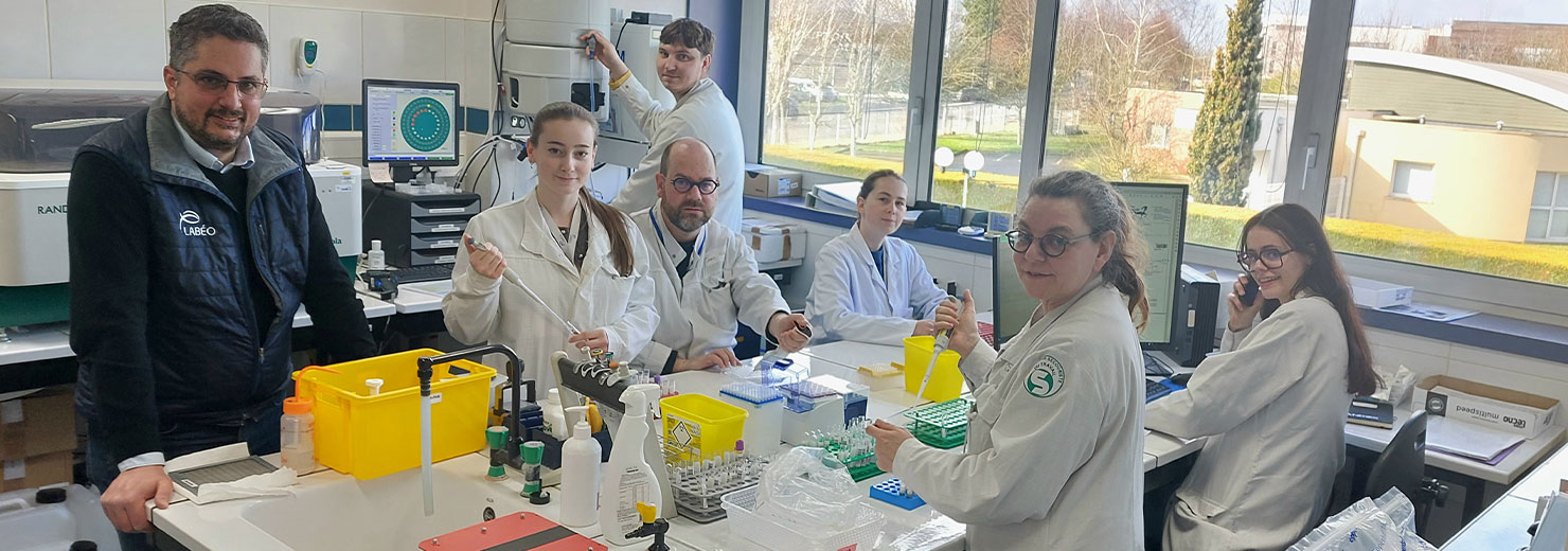 photo de l'équipe bactériologie LABÉO